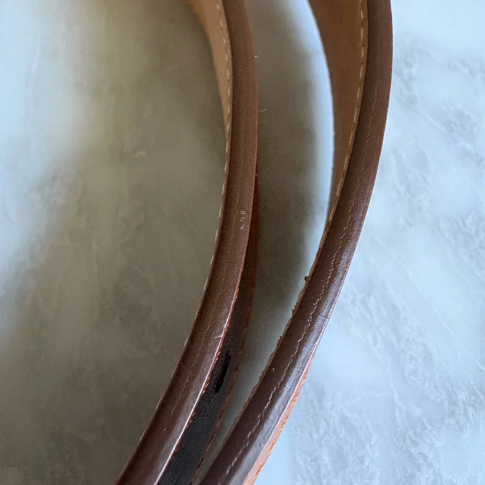 Brooks Brothers Cognac Calfskin Belt - Picture 8 of 9